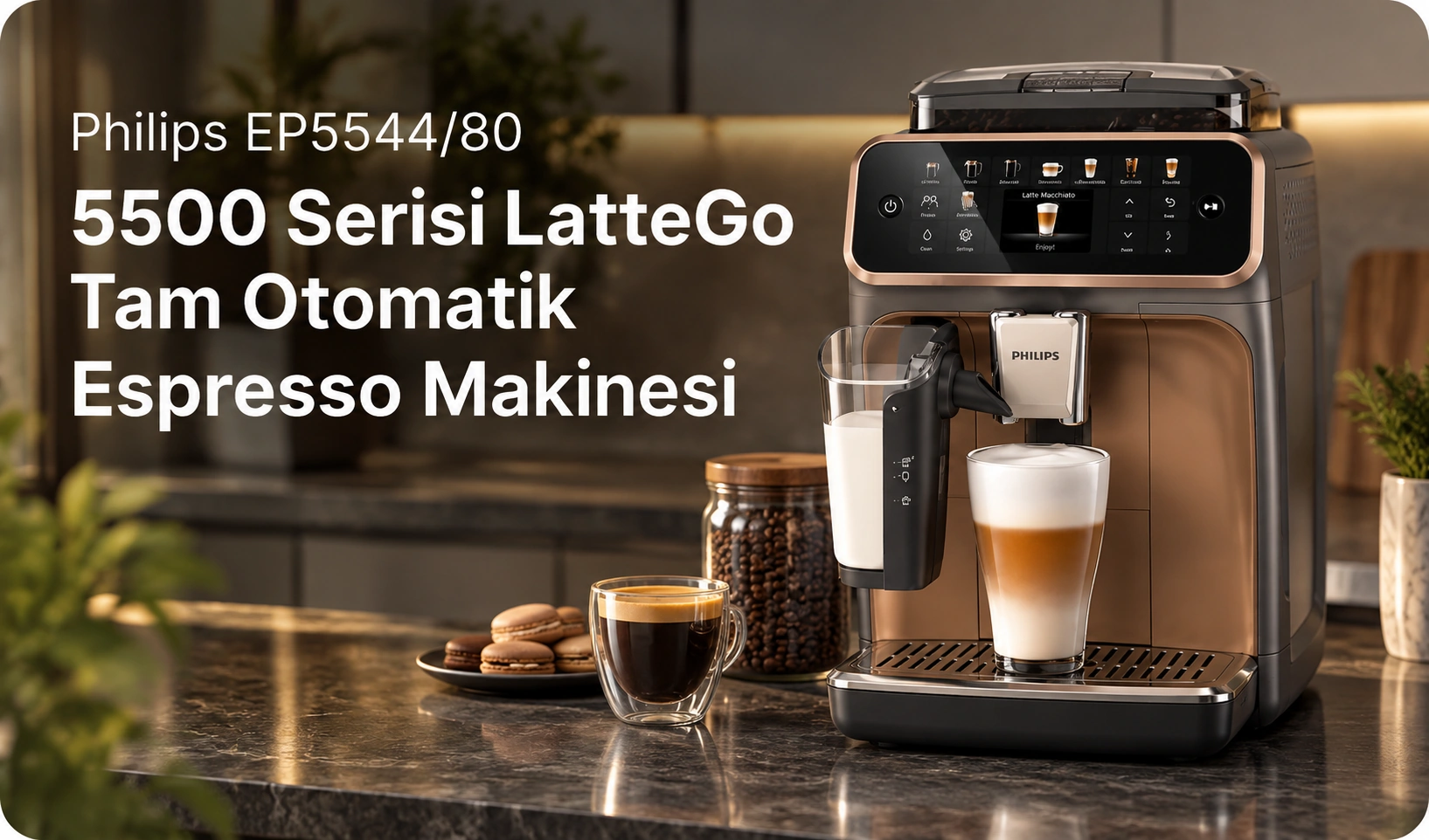 4lü yatay comp philips kahve makinesi