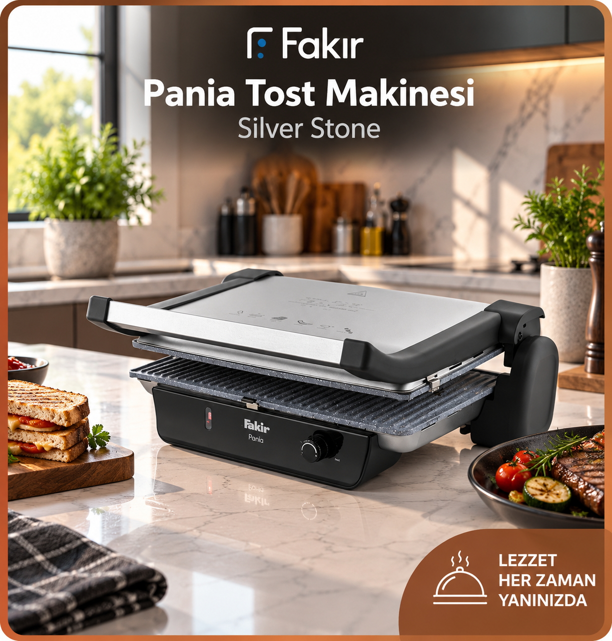 4lü kare fakir tost makinesi